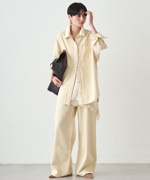 LOUNGEDRESS（ラウンジドレス）の「ワイドカラーデニムパンツ（デニムパンツ・レディース・イエロー・MEDIUM/SMALL）」の11枚目の写真