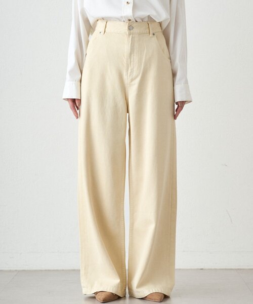 LOUNGEDRESS（ラウンジドレス）の「ワイドカラーデニムパンツ（デニムパンツ・レディース・イエロー・MEDIUM/SMALL）」の12枚目の写真