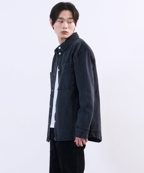 PLAC(プラック)の「ウォッシュドデニムシャケットブラック(デニムジャケット・メンズ・その他・LARGE/MEDIUM)」の12枚目の写真