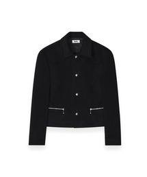 R-4（アールフォー）の「R-0040 / CASHMERE - CROP JACKET(BLACK)（その他アウター）」