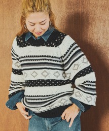 studio CLIP | 【CLIP BY STAFF/JUN企画】2ゲージレトロジャガードニット(ニット/セーター)