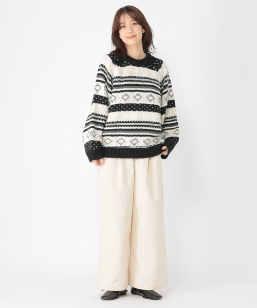 studio CLIP（スタディオクリップ）の「【CLIP BY STAFF/JUN企画】2ゲージレトロジャガードニット（ニット/セーター・レディース・その他1/その他2/その他3・FREE）」の15枚目の写真