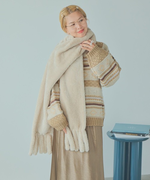 studio CLIP（スタディオクリップ）の「【CLIP BY STAFF/JUN企画】2ゲージレトロジャガードニット（ニット/セーター・レディース・その他1/その他2/その他3・FREE）」の16枚目の写真