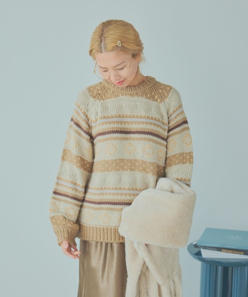 studio CLIP（スタディオクリップ）の「【CLIP BY STAFF/JUN企画】2ゲージレトロジャガードニット（ニット/セーター・レディース・その他1/その他2/その他3・FREE）」の18枚目の写真