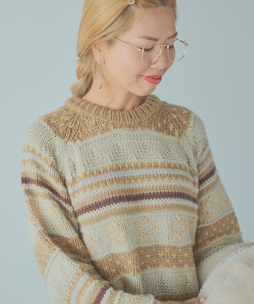 studio CLIP（スタディオクリップ）の「【CLIP BY STAFF/JUN企画】2ゲージレトロジャガードニット（ニット/セーター・レディース・その他1/その他2/その他3・FREE）」の20枚目の写真