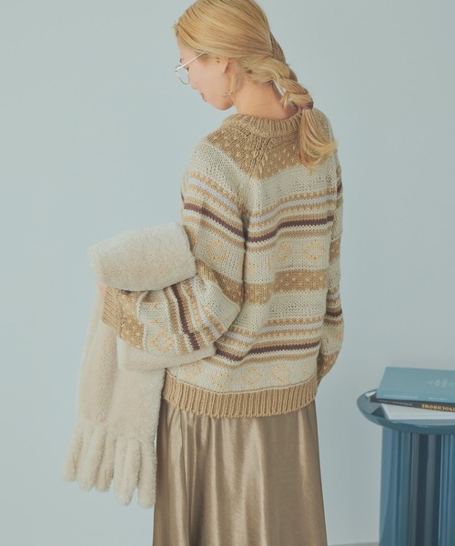 studio CLIP（スタディオクリップ）の「【CLIP BY STAFF/JUN企画】2ゲージレトロジャガードニット（ニット/セーター・レディース・その他1/その他2/その他3・FREE）」の21枚目の写真