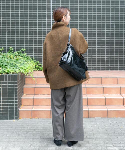 ITEMS URBANRESEARCH（アイテムズ アーバンリサーチ）の「スタンドカラーオーバージャケット（その他アウター・レディース・キャメル/グレー/ブルー・FREE）」の20枚目の写真