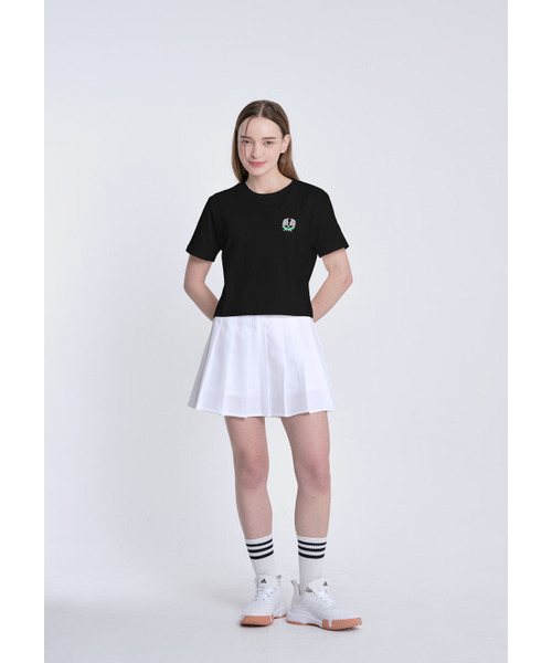 MESTARI(メスタリ)の「バドミントンラケットクロップTシャツ CT3009 ブラック(Tシャツ/カットソー・レディース・その他・SMALL/LARGE)」の1枚目の写真