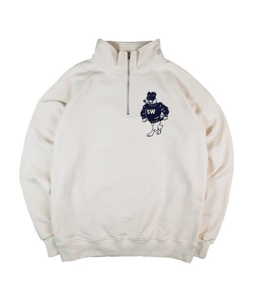 SURROUNDED WITH(サラウンディドウィズ)の「CITY PICNIC HALF ZIP-UP SWEAT SHIRT / CREAM(スウェット・メンズ・その他・FREE)」の1枚目の写真