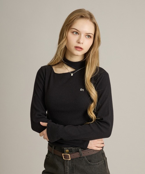apres jour mignon(アプレジュールミニョン)の「カットデザイントップス(Tシャツ/カットソー・レディース・ボルドー/ブラック/グレー・フリー/LARGE)」の15枚目の写真