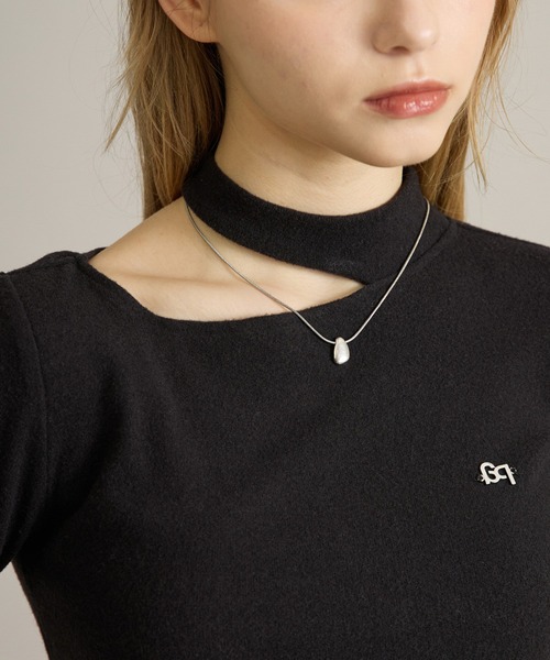 apres jour mignon(アプレジュールミニョン)の「カットデザイントップス(Tシャツ/カットソー・レディース・ボルドー/ブラック/グレー・フリー/LARGE)」の18枚目の写真