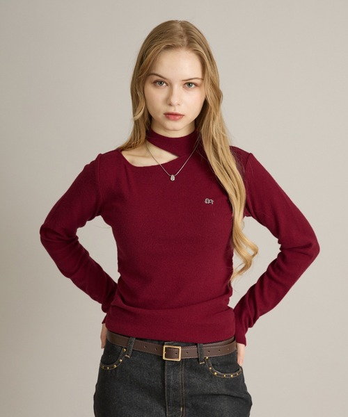 apres jour mignon(アプレジュールミニョン)の「カットデザイントップス(Tシャツ/カットソー・レディース・ボルドー/ブラック/グレー・フリー/LARGE)」の10枚目の写真