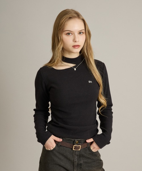 apres jour mignon(アプレジュールミニョン)の「カットデザイントップス(Tシャツ/カットソー・レディース・ボルドー/ブラック/グレー・フリー/LARGE)」の14枚目の写真