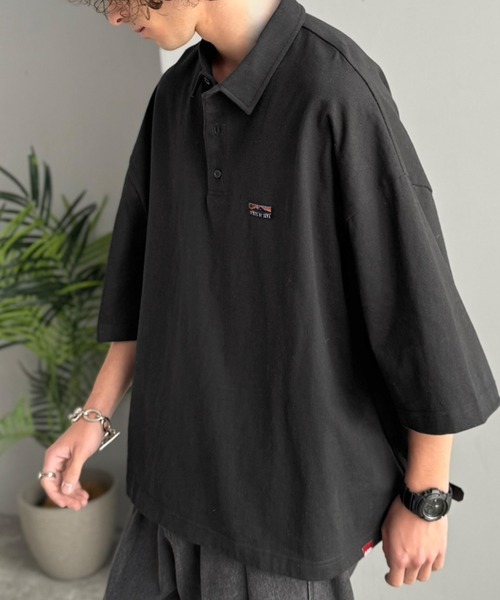 Java（ジャバ）の「《JaVaジャバコラボ》ヘビロテ確定。綿100％ヘビーウェイト素材スーパーワイドシルエット衿ポロシャツ（ポロシャツ・メンズ・ベージュ/ホワイト/ブラック・LARGE/SMALL/MEDIUM）」の14枚目の写真