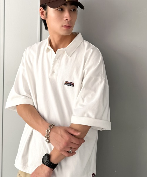 Java（ジャバ）の「《JaVaジャバコラボ》ヘビロテ確定。綿100％ヘビーウェイト素材スーパーワイドシルエット衿ポロシャツ（ポロシャツ・メンズ・ベージュ/ホワイト/ブラック・LARGE/SMALL/MEDIUM）」の10枚目の写真