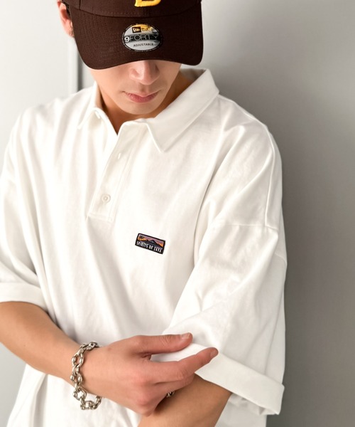 Java（ジャバ）の「《JaVaジャバコラボ》ヘビロテ確定。綿100％ヘビーウェイト素材スーパーワイドシルエット衿ポロシャツ（ポロシャツ・メンズ・ベージュ/ホワイト/ブラック・LARGE/SMALL/MEDIUM）」の6枚目の写真