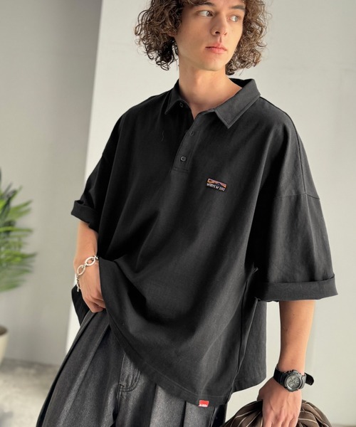 Java（ジャバ）の「《JaVaジャバコラボ》ヘビロテ確定。綿100％ヘビーウェイト素材スーパーワイドシルエット衿ポロシャツ（ポロシャツ・メンズ・ベージュ/ホワイト/ブラック・LARGE/SMALL/MEDIUM）」の22枚目の写真