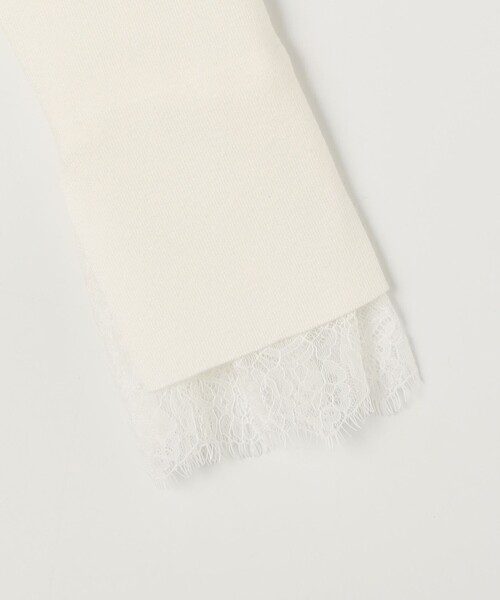 NOLLEY’S Sophi（ノーリーズソフィ）の「《手洗い可能》袖口レース取り外し可総針スクエアネックプルオーバー（ニット/セーター・レディース・ダークネイビー/ホワイト・38）」の22枚目の写真