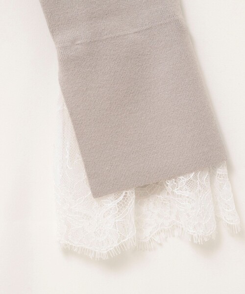 NOLLEY’S Sophi（ノーリーズソフィ）の「《手洗い可能》袖口レース取り外し可総針スクエアネックプルオーバー（ニット/セーター・レディース・ダークネイビー/ホワイト・38）」の18枚目の写真