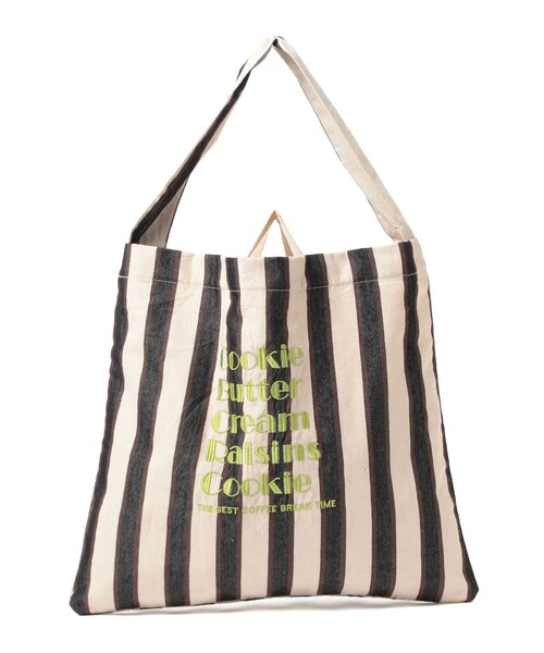 beej（ビージ）の「【別注】beej / 刺繍 ストライプ トート バッグ（トートバッグ・レディース・オレンジ/ブラック・ONE SIZE）」の12枚目の写真