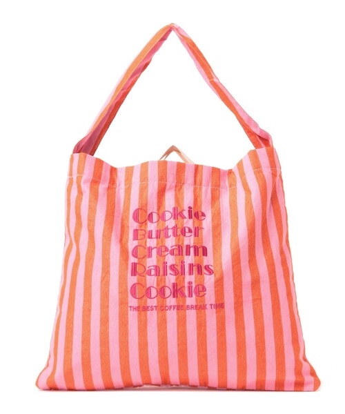 beej（ビージ）の「【別注】beej / 刺繍 ストライプ トート バッグ（トートバッグ・レディース・オレンジ/ブラック・ONE SIZE）」の9枚目の写真