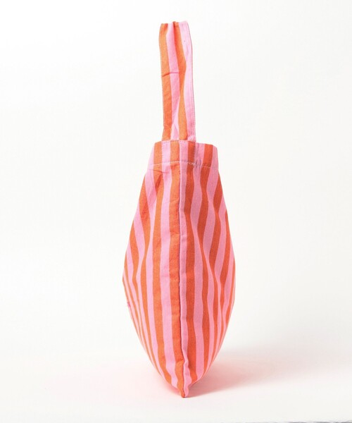 beej（ビージ）の「【別注】beej / 刺繍 ストライプ トート バッグ（トートバッグ・レディース・オレンジ/ブラック・ONE SIZE）」の8枚目の写真