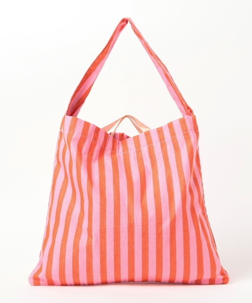 beej（ビージ）の「【別注】beej / 刺繍 ストライプ トート バッグ（トートバッグ・レディース・オレンジ/ブラック・ONE SIZE）」の7枚目の写真