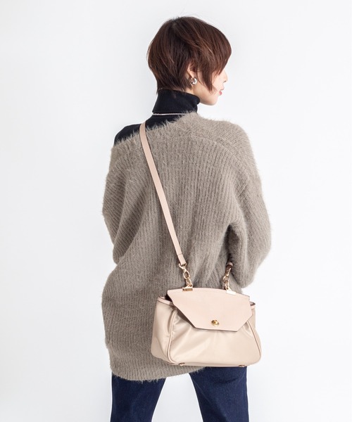SAN HIDEAKI MIHARA(サンヒデアキミハラ)の「【SAN HIDEAKI MIHARA】ナイロン ショルダーバッグ ハンドバッグ 2WAY(ショルダーバッグ・レディース・ブラック/ベージュ・FREE)」の9枚目の写真