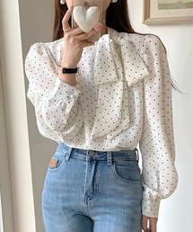 inst.ALL（インストール）の「ドットリボンブラウス（シャツ/ブラウス）」