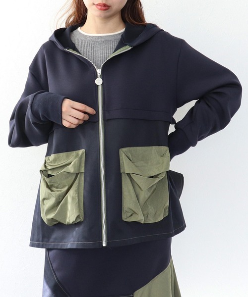 Cepica（セピカ）の「【MARECHAL TERRE / マルシャルテル】ポケットフーディー（パーカー・レディース・ネイビー・FREE）」の3枚目の写真