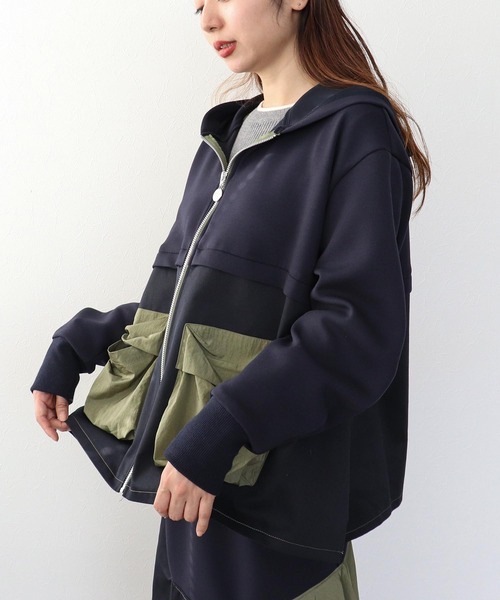 Cepica（セピカ）の「【MARECHAL TERRE / マルシャルテル】ポケットフーディー（パーカー・レディース・ネイビー・FREE）」の4枚目の写真