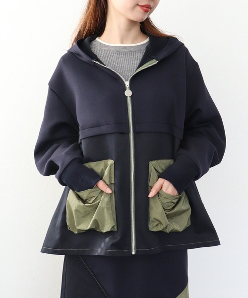 Cepica（セピカ）の「【MARECHAL TERRE / マルシャルテル】ポケットフーディー（パーカー・レディース・ネイビー・FREE）」の5枚目の写真