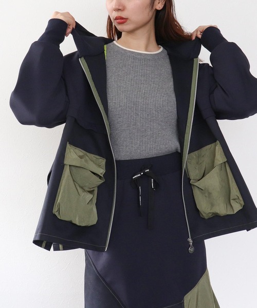 Cepica（セピカ）の「【MARECHAL TERRE / マルシャルテル】ポケットフーディー（パーカー・レディース・ネイビー・FREE）」の6枚目の写真