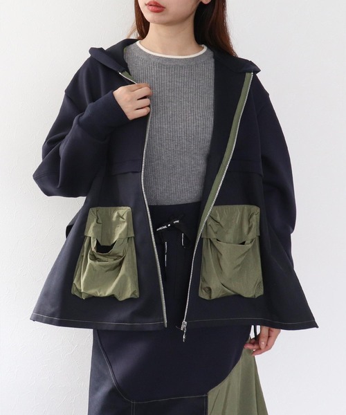 Cepica（セピカ）の「【MARECHAL TERRE / マルシャルテル】ポケットフーディー（パーカー・レディース・ネイビー・FREE）」の7枚目の写真