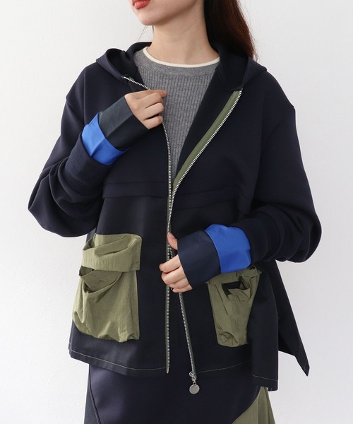 Cepica（セピカ）の「【MARECHAL TERRE / マルシャルテル】ポケットフーディー（パーカー・レディース・ネイビー・FREE）」の8枚目の写真