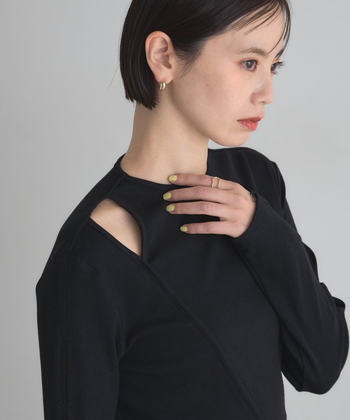 ARVELLIA（アルベリア）の「CUTTING TOPS（Tシャツ/カットソー・レディース・ブラック/ホワイト・M）」の16枚目の写真