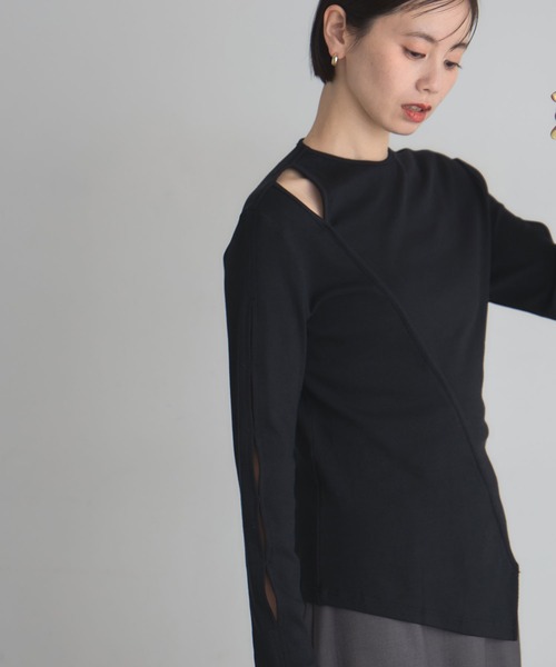 ARVELLIA（アルベリア）の「CUTTING TOPS（Tシャツ/カットソー・レディース・ブラック/ホワイト・M）」の17枚目の写真