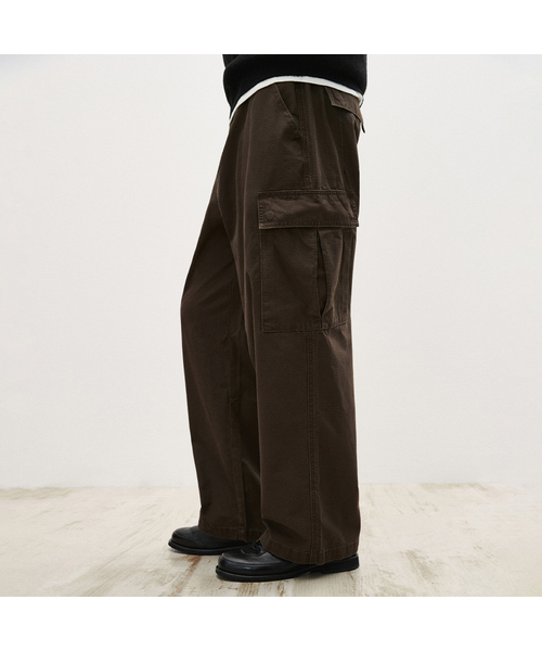 SUARE(スアレ)の「リップストップウォッシングカーゴパンツダークブラウン(その他パンツ・メンズ・ダークブラウン・MEDIUM/LARGE/X-LARGE)」の1枚目の写真
