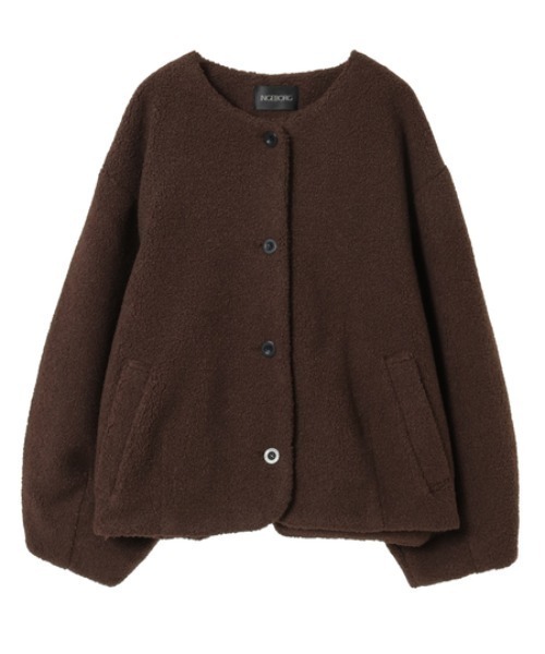 INGEBORG（インゲボルグ）の「【HAPPY ITEM】ボアジャケット（その他アウター・レディース・ブラウン/ブラック・FREE）」の2枚目の写真