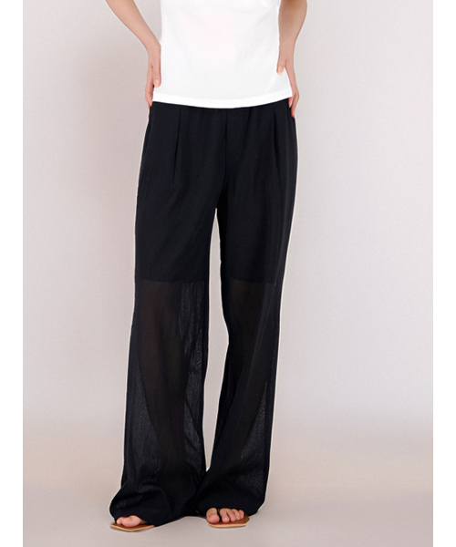 ACUD(アクド)の「Sheer Bending Slacks _Black(スラックス・レディース・ブラック・S/M)」の2枚目の写真
