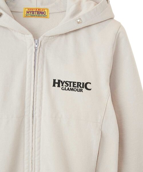 HYSTERIC GLAMOUR（ヒステリックグラマー）の「FINGER GIRL ショート丈パーカー（パーカー・レディース・ブラック/パープル/ベージュ・FREE）」の7枚目の写真