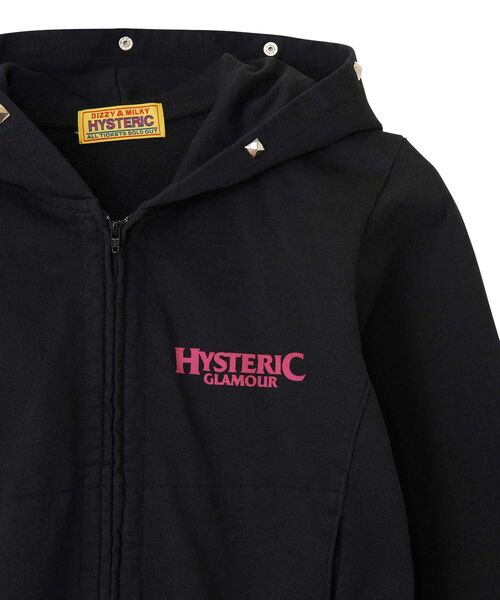 HYSTERIC GLAMOUR（ヒステリックグラマー）の「FINGER GIRL ショート丈パーカー（パーカー・レディース・ブラック/パープル/ベージュ・FREE）」の14枚目の写真