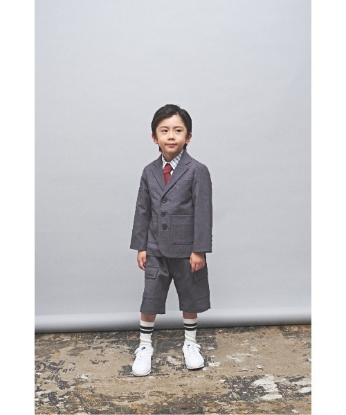 maarook（マルーク）の「ブロードストライプネクタイ付きシャツ（シャツ/ブラウス・キッズ・ブルー・120cm/130cm/110cm）」の2枚目の写真