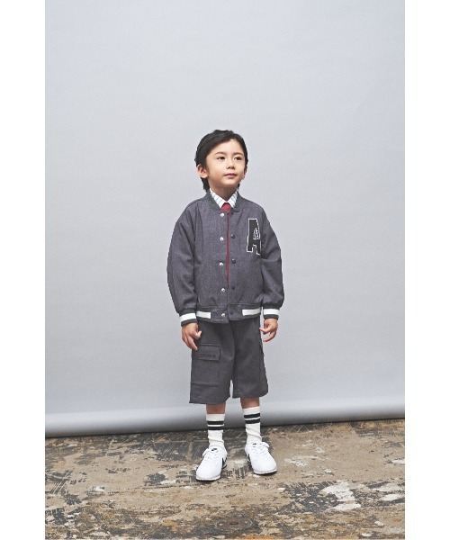 maarook（マルーク）の「ブロードストライプネクタイ付きシャツ（シャツ/ブラウス・キッズ・ブルー・120cm/130cm/110cm）」の6枚目の写真