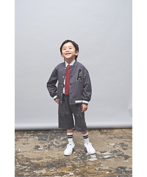 maarook（マルーク）の「ブロードストライプネクタイ付きシャツ（シャツ/ブラウス・キッズ・ブルー・120cm/130cm/110cm）」の7枚目の写真