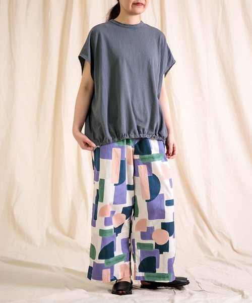 prit（プリット）の「[prit] 綿バガス和紙天竺 2way裾ヒモビッグポンチョカーデ（シャツ/ブラウス・レディース・オフホワイト/グレー/ブラック・FREE）」の9枚目の写真
