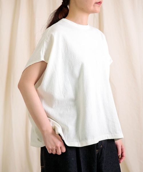 prit（プリット）の「[prit] 綿バガス和紙天竺 2way裾ヒモビッグポンチョカーデ（シャツ/ブラウス・レディース・オフホワイト/グレー/ブラック・FREE）」の18枚目の写真