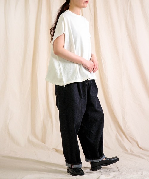 prit（プリット）の「[prit] 綿バガス和紙天竺 2way裾ヒモビッグポンチョカーデ（シャツ/ブラウス・レディース・オフホワイト/グレー/ブラック・FREE）」の20枚目の写真