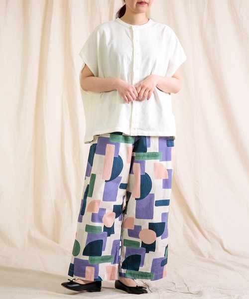 prit（プリット）の「[prit] 綿バガス和紙天竺 2way裾ヒモビッグポンチョカーデ（シャツ/ブラウス・レディース・オフホワイト/グレー/ブラック・FREE）」の21枚目の写真