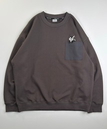 T-MAC OUTING（ティーマック アウティング）の「T-MAC　キツネのぞき刺繍　オーバーサイズ　裏毛スウェット　クルー（スウェット）」